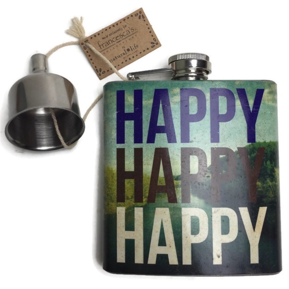 NWT Francesca’s Bring Sunshine Happy Flask & Funnel